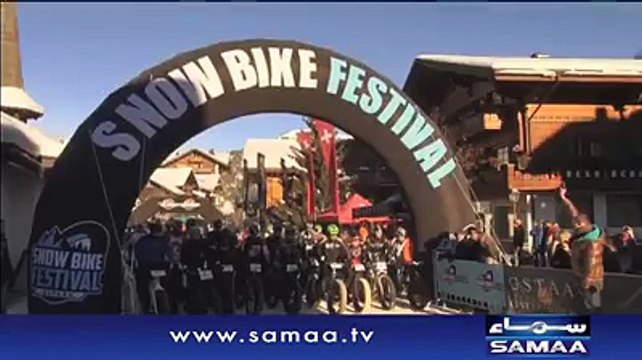 Snow Bike Muqabla - Switzerland‬ mein salaana ‪SnowBike Festival‬ munaqid