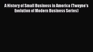 A History of Small Business in America (Twayne's Evolution of Modern Business Series)  Read