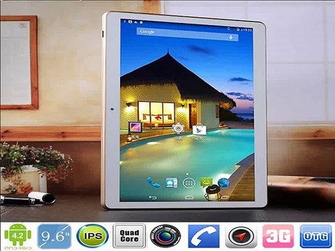 9.6 tablet pc new quad core mtk6582 andriod 4.2 IPS screen 1GB RAM 16GB ROM dual sim dual cameras GPS Bluetooth wifi FM pad-in Tablet PCs from Computer