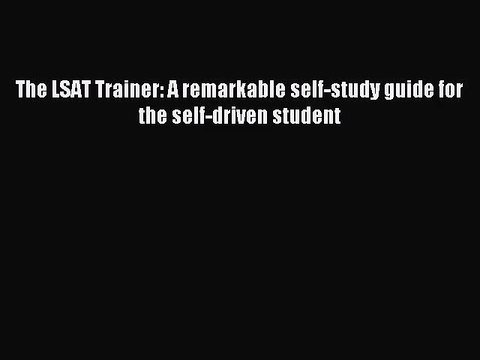 Pdf the free lsat trainer The LSAT