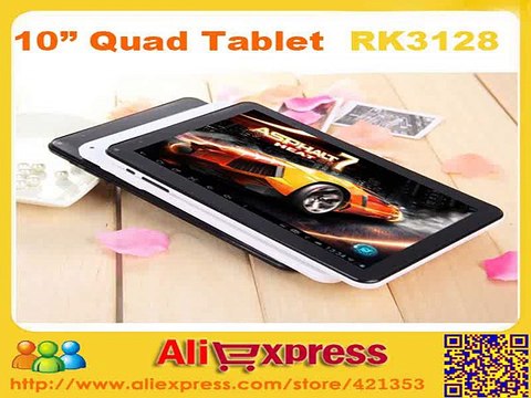 DHL Free Shipping 10 inch Tablet PC Android 4.4 RockChip RK3128 Quad Core Dual Camera 1GB RAM 8GB ROM Bluetooth HDMI-in Tablet PCs from Computer