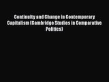 Continuity and Change in Contemporary Capitalism (Cambridge Studies in Comparative Politics)