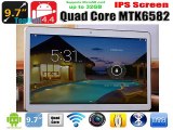 Real Quad Core 9.7 inch MTK6582 Quad Core Tablet PC Android 4.4 1GB RAM 8GB ROM IPS Screen 1280*800 3G Phone Call tablet pc GPS-in Tablet PCs from Computer