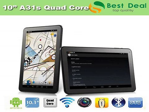 dhl free shipping quad core tablet 10 inch allwinner a31s android 4.4 1gb ram 8gb/16gb rom with bluetooth hdmi-in Tablet PCs from Computer