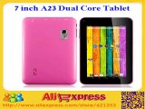 Wholesale New Q88 Tablet Dual Core Allwinner A23 7 inch Tablet PC Dual Camera with Flashlight 512MB/4GB, 5pcs/lot Free Shipping-in Tablet PCs from Computer