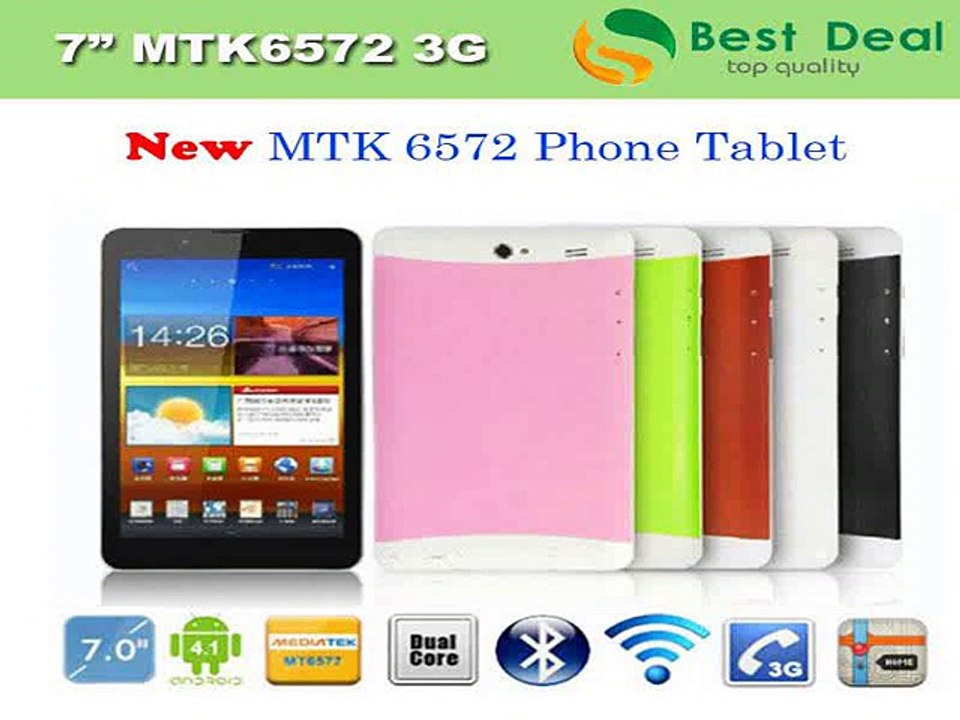 High Quality MTK6572 3G Tablet PC 7 Inch Dual Core 512M/4GB GPS Bluetooth FM Dual Camera With Dual Sim Card Slot-in Tablet PCs from Computer