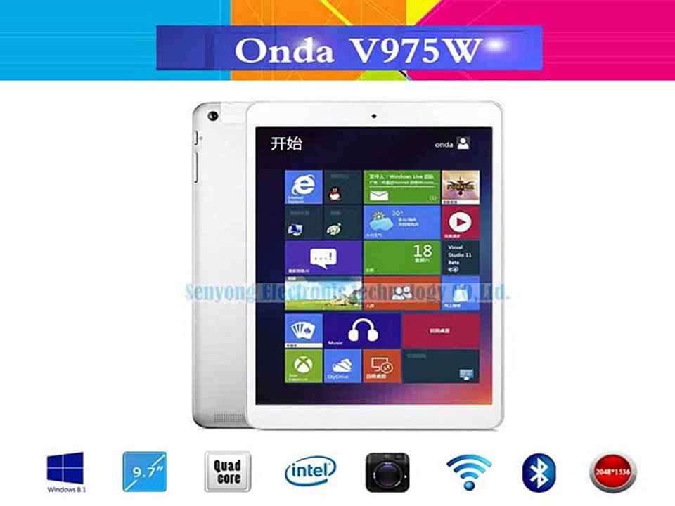 Original 9.7 ONDA V975w Tablet PC Windows 8.1 Intel 3735F Quad Core IPS Retina Screen 2048x1536px 2GB RAM 32GB ROM HDMI-in Tablet PCs from Computer