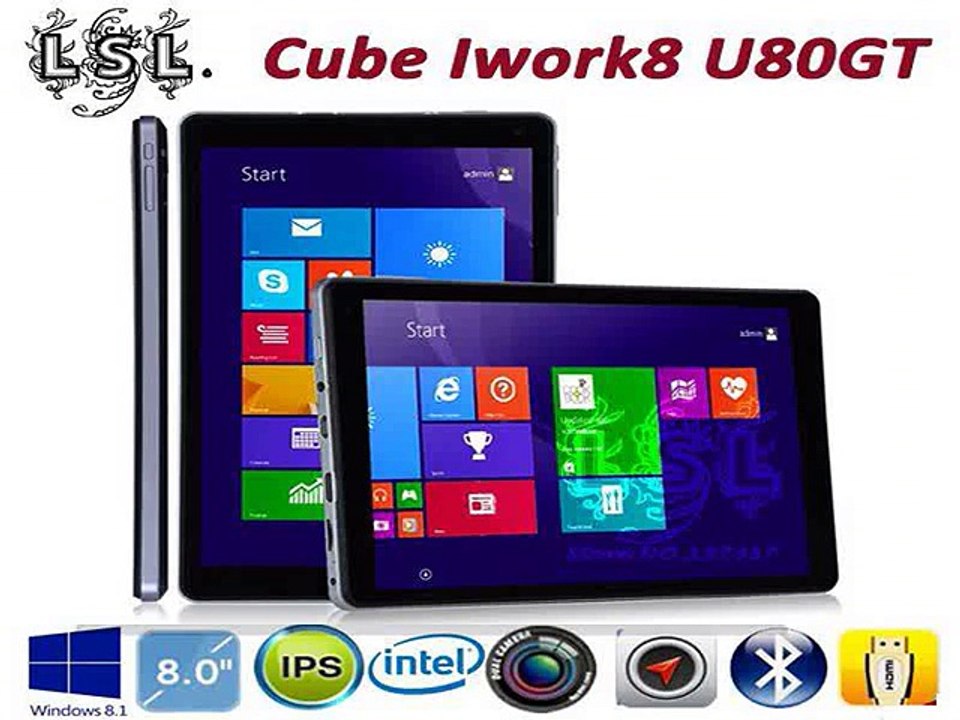 Original Cube Iwork8 3G U80GT Dual OS Windows 8 + Android 4.4 Dual Boot Tablet PC 2GB 32GB Intel Z3735E Quad Core HDMI Tablets-in Tablet PCs from Computer