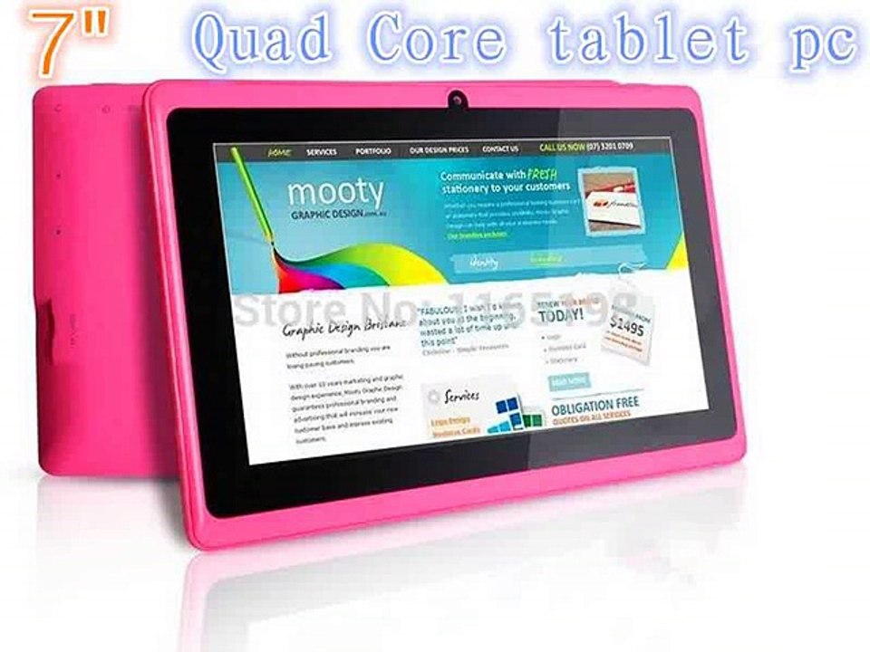 Cheap !!!7 inch A33  7 Touch Screen Capacitive G sensor  Dual cameras /Quad core WIFI OTG  512MB /8GB Android 4.4 Tablet PC Q88-in Tablet PCs from Computer