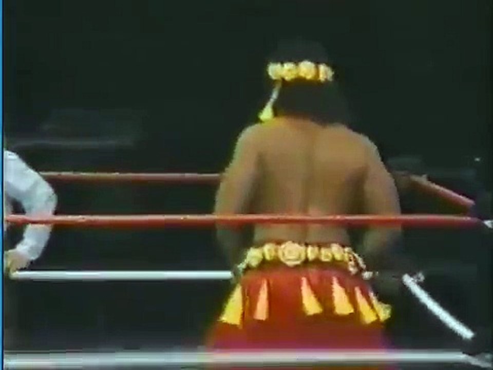 Superfly Afi in action   Championship Wrestling Feb 15th, 1986