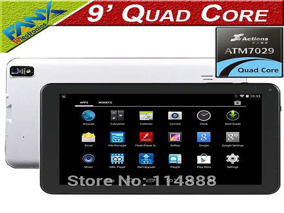 9 inch 8GB Storage Watch online Film Tablet PC ATM7029 Quad Core Android 4.4 with Dual Cameras Support Bluetooth HDMI and Case-in Tablet PCs from Computer