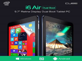 Скачать видео: Cube i6 Air 3G Dual Boot phone call tablet pc 9.7'-'- IPS 2048*1536 Win 8.1/Win10+Android4.4 Intel Z3735F Quad Core Bluetooth-in Tablet PCs from Computer