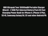 UNU Ultrapak Tour 10000mAH Portable Charger (Black) - 2 USB Port External Battery Pack 8X Fast