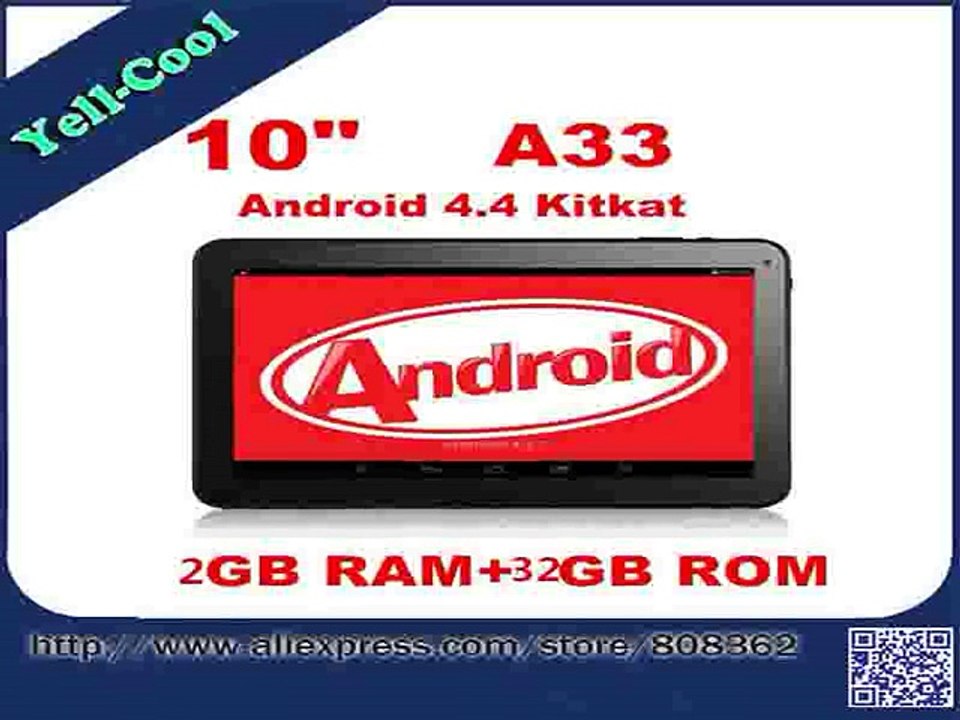2015 Newest 10 10.1 Tablet 2GB RAM 32GB ROM Quad Core Android 4.4 Allwinner A33 Tablet PC 1.3GHz Bluetooth Dual Camera-in Tablet PCs from Computer