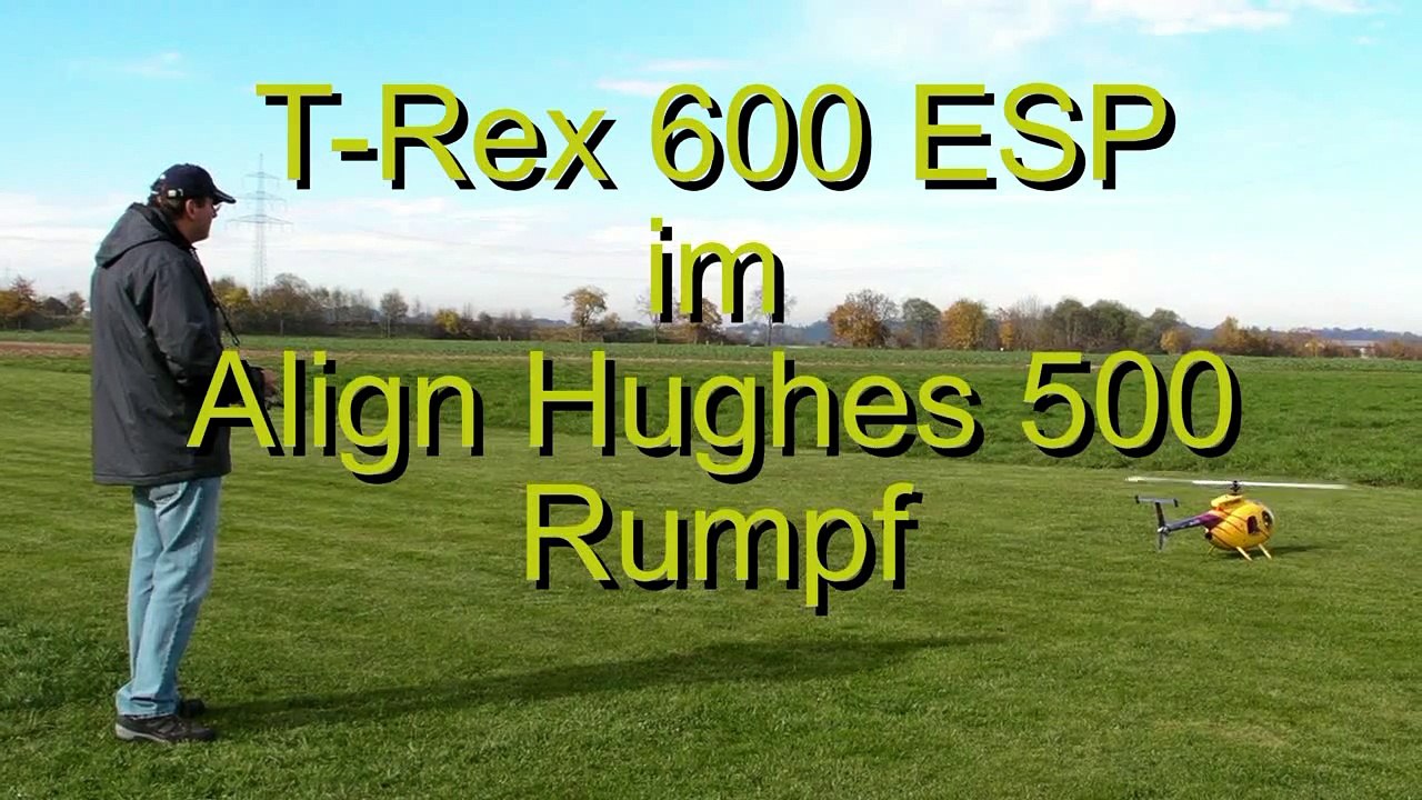 T-Rex 600 ESP im Align Hughes 500 Rumpf