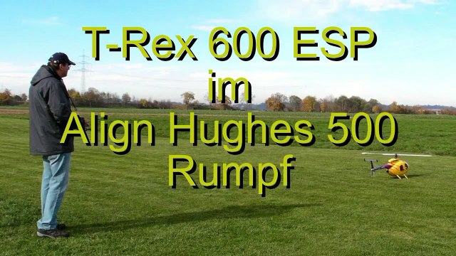 T-Rex 600 ESP im Align Hughes 500 Rumpf