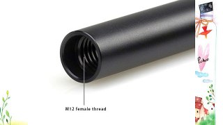 2pcs Black Aluminum Alloy 15mm Rod - 10cm 4 inch