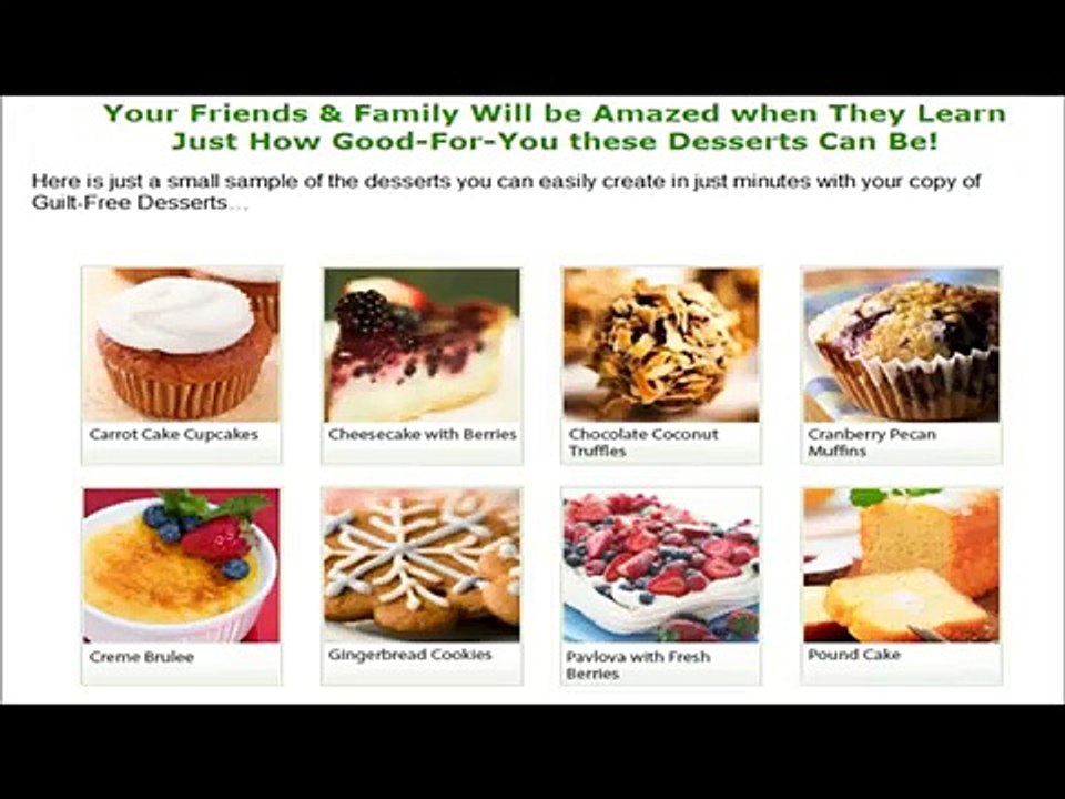 Guilt free desserts review, Diabetic Safe Desserts