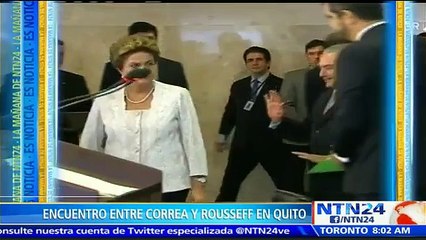 Correa y Rousseff pasarán revista a agenda bilateral en un encuentro en Quito