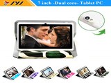 White 7inch Tablet Dual Core Google 8GB rom Android 4.2 Tablet PC 0.3MP Cameras 1.5GHz Support  WiFi Flashlight add color Case-in Tablet PCs from Computer