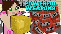 Minecraft: POWERFUL WEAPONS (ROCKET BOX, LIGHTNING BLOCK, SUPER BOW, & GROWING TNT!) Custo
