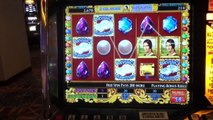 DA VINCI DIAMONDS Penny Video Slot Machine with BONUS RETRIGGERED Las Vegas casino