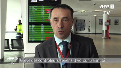 Grève des contrôleurs aériens: un vol annulé sur cinq à Lyon
