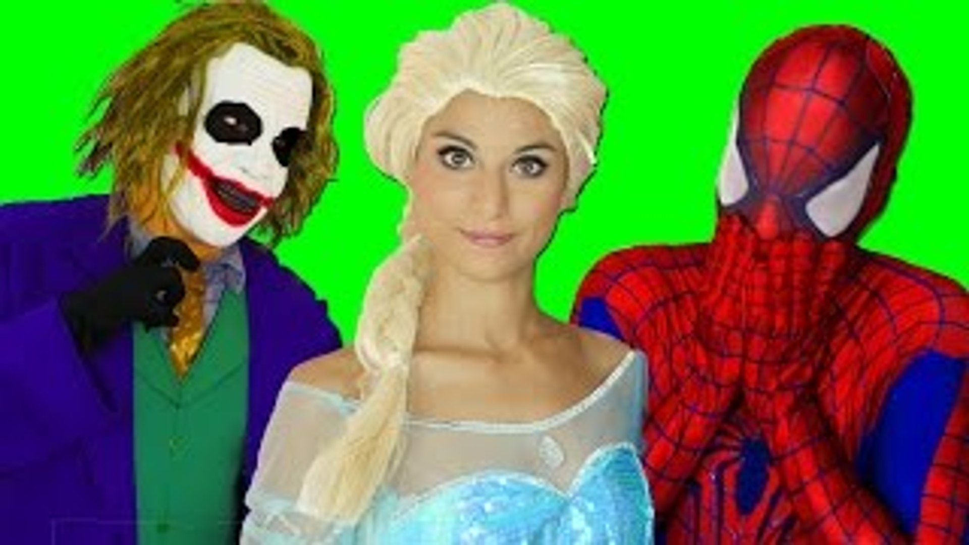 Spiderman vs Venom vs Frozen Elsa vs batman vs Joker in Real Life -  Superheroes Life Trail - Dailymotion Video