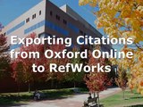 FAQ how to export citations from oxford online to refworks