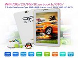 7 inch android tablets pc 3g call 2g call phone call sim  GPS bluetooth 7 tab pc  dual core 1GB 8GB android 4.4 Dual camera-in Tablet PCs from Computer