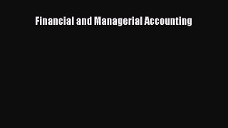 Financial and Managerial Accounting  Free Books