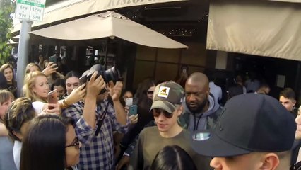 Justin Viper with purple wool in Beverly Hills