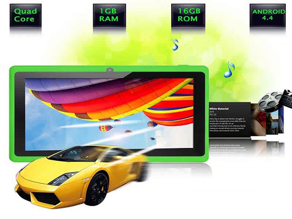 7 Quad Core Tablet PC Android 4.4 Quad Core Bluetooth WiFi   Pink Tablet PC 1G+16G Be good for  promotion and gift given-in Tablet PCs from Computer