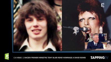 C à Vous : Tony Blair bouleversé par la mort de David Bowie, il revient sur son passé de rockeur (vidéo)