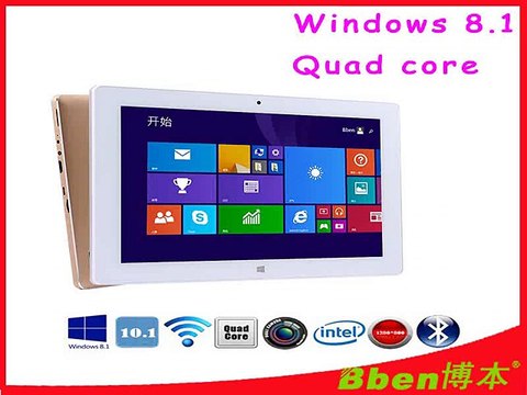 Free shipping ! Bben W10 10.1 inch windows tablet pc quad core intel baytrail Z3735F windows 8.1 tablet pc-in Tablet PCs from Computer