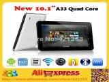 Factory Wholesale Cheap 10 inch Tablet PC Allwinner A33 Quad Core Android 4.4 1GB/8GB 16GB WiFi Bluetooth, 10pcs/lot dhl free-in Tablet PCs from Computer