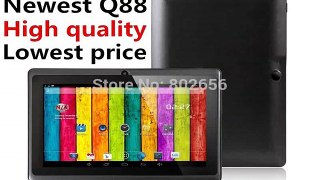 Christmas gift !!7 inch Quad Core Q88pro Allwinner A33 Dual Camera Android 4.4.2 512MB/8GB tablet pc Hot sell!free shipping! HOT-in Tablet PCs from Computer