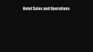 (PDF Download) Hotel Sales and Operations Read Online