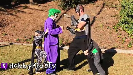 HobbyKids Move Arms and Legs to Fight Joker + Batman! HobbyKidsTV (FULL HD)