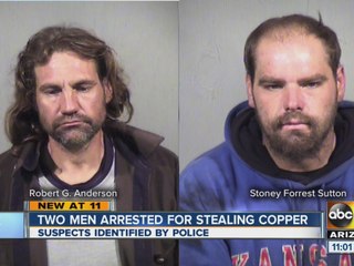 Two men arrested for stealing copper in Phoenix