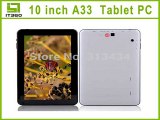 free shipping 2014 Newest Cheap Tablet PC 10 inch 1024*600 Quad Core Allwinner A23 A33 Android 4.4 1G 8G/16G Dual Camera-in Tablet PCs from Computer