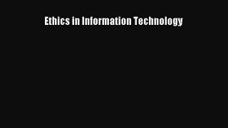 Ethics in Information Technology  PDF Download
