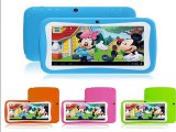 Newest 7 inch Kids Tablet PC RK3126 Quad Core 8G ROM Android 5.1 With Children Educational Apps Dual