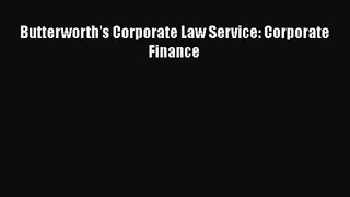[PDF Download] Butterworth's Corporate Law Service: Corporate Finance [Download] Full Ebook