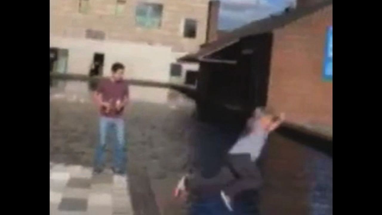 Man Epically Fails To Jump Across River