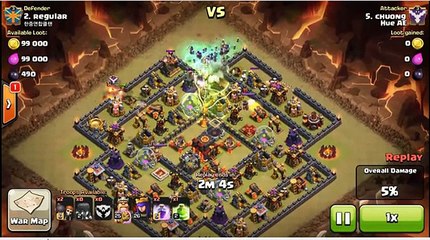 Clash of Clans - Best Witches attack 3 star Town Hall 10 max Def
