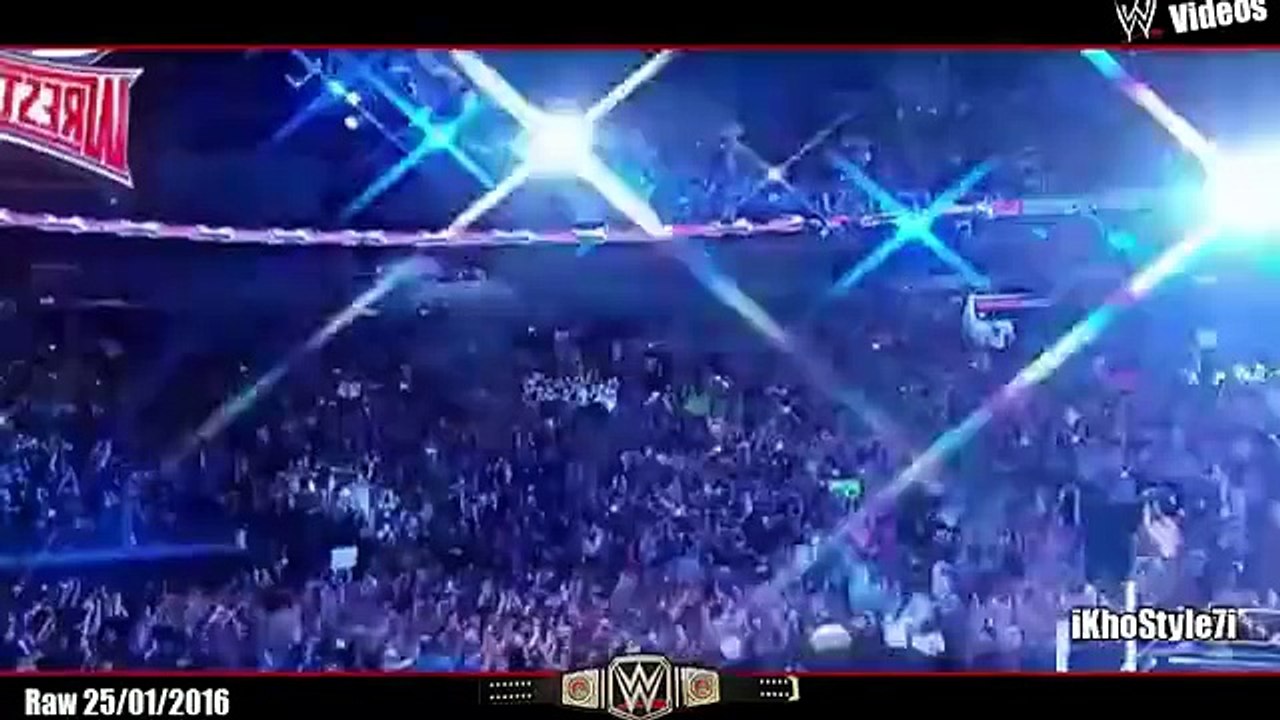 The Rock Returns in WWE Raw - Monday Night RAW 01-25-2016