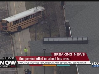 Rafael Sanchez reports live from the scene of a deadly school bus crash in Lawrence Township