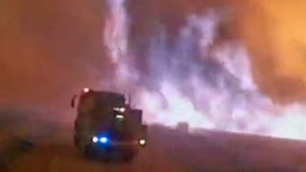 MASSIVE Inferno Engulfs Firetruck