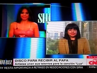 ANGELICA RIVERA, PRESENTA DISCO PARA EL PAPA, SHOWBIZ CNN, ENE 26 2016